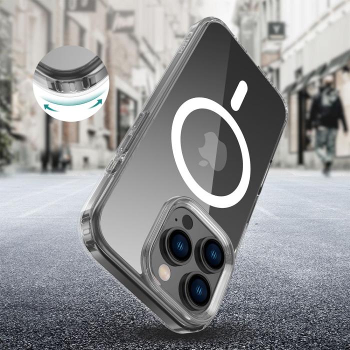 Bild 2, Tech-Protect Tech-Protect iPhone 16 Pro Skal MagSafe FlexAir Hybrid Transparent