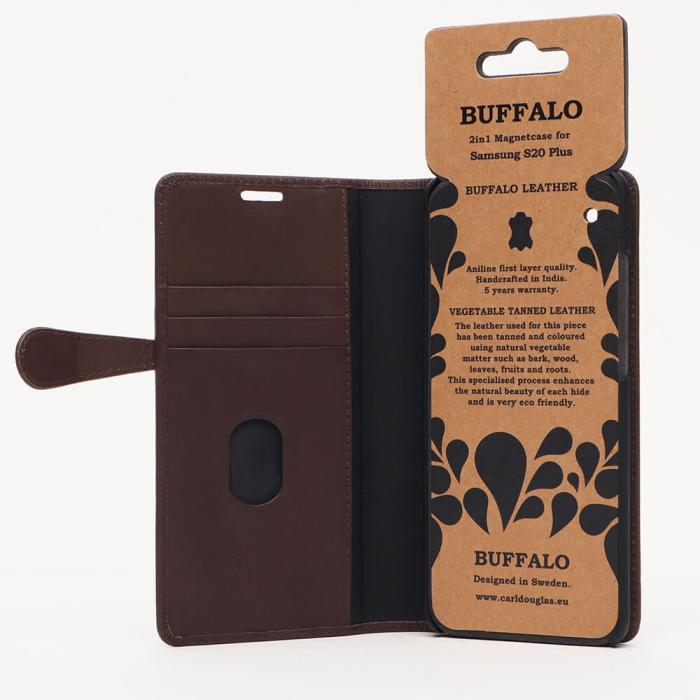 Bild 5, Buffalo Buffalo Samsung Galaxy S20 Plus Fodral 2in1 Äkta Läder Brun