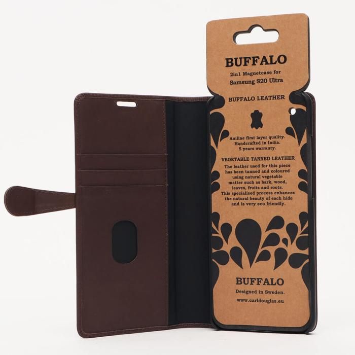 Bild 5, Buffalo Buffalo Samsung Galaxy S20 Ultra Fodral 2in1 Äkta Läder Brun