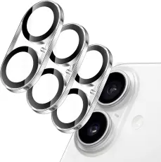  [3-Pack] iPhone 16 Linsskydd I H&auml;rdat Glas