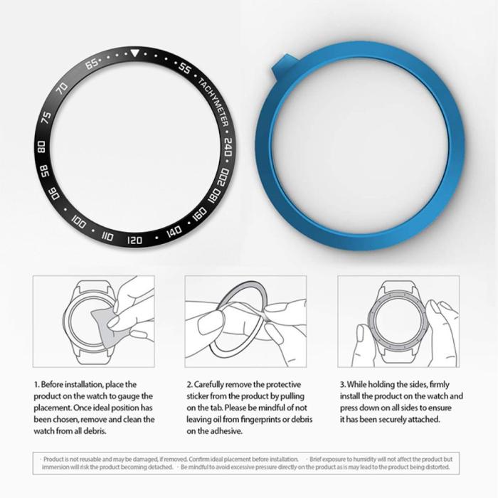 Bild 6,  Bezel Skyddande Ring Galaxy Watch4 Classic 44 mm Svart/Vit