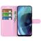 Motorola Moto G71 Fodral Litchi Textur Ljus Rosa