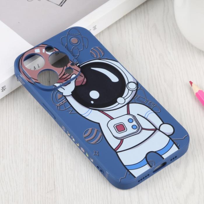 Bild 2,  iPhone 14 Pro Skal Spaceman Blå/Brun