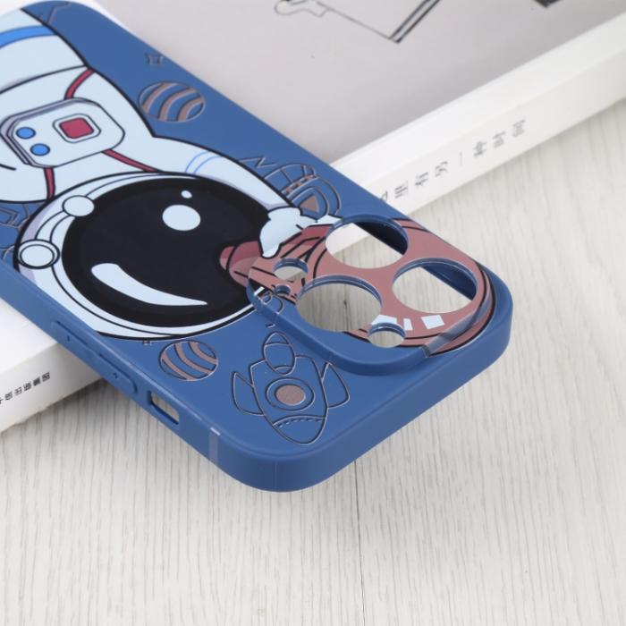 Bild 5,  iPhone 14 Pro Skal Spaceman Blå/Brun