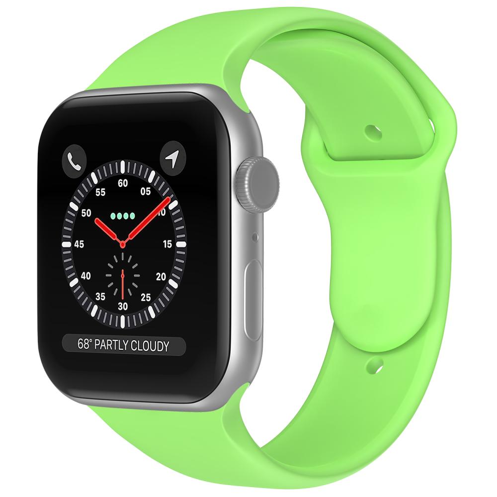 ColorPop Apple Watch 42/44/45/46/49 mm Silikon Armband (M/L) Grön