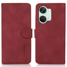 KHAZNEH KHAZNEH OnePlus Nord 3 5G Fodral Retro L&auml;der R&ouml;d