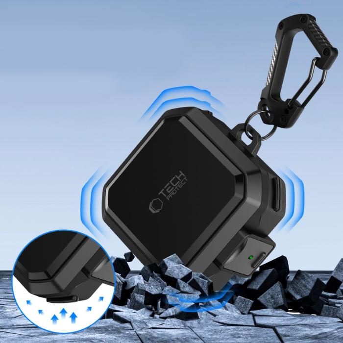 Bild 4, Tech-Protect Tech-Protect Galaxy Buds 4 / 4 Pro Skal MagSafe Carbonox Svart