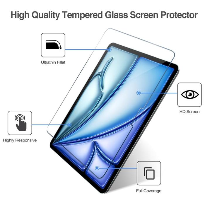 Bild 5,  iPad Air 13 2026-2024 2-PACK Skärmskydd Härdat Glas