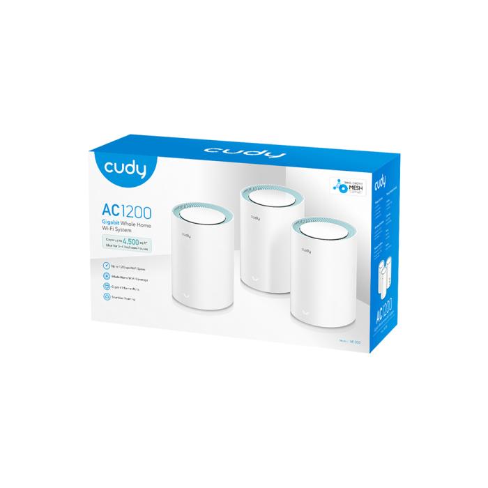 Bild 4, Cudy Cudy Mesh Solution M1300 3-pack AC1200 Gigabit Vit
