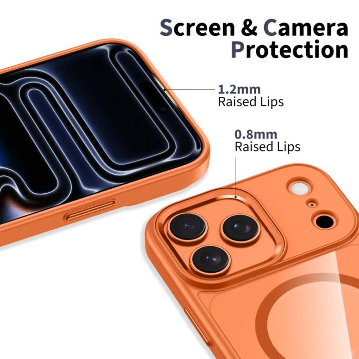 Bild 3, Tech-Protect Tech-Protect iPhone 17 Pro Skal MagSafe MagMat Cosmic Orange/Clear