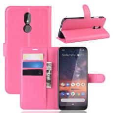  Nokia 3.2 - Litchi Pl&aring;nboksfodral - Rosa