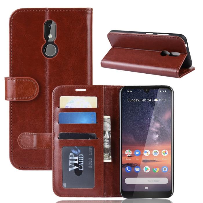Bild 2,  Nokia 3.2 - Plånboksfodral - Brun