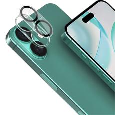 IMAK IMAK iPhone 16/16 Plus Linsskydd H&auml;rdat Glas