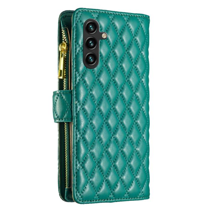Bild 6, BINFEN BINFEN Galaxy A35 5G Fodral Diamond Multifunktionell Grön