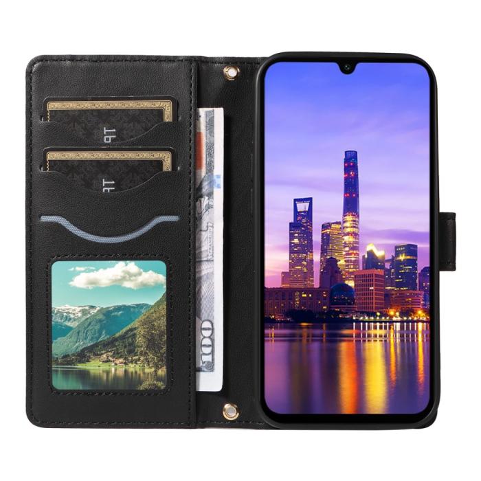 Bild 2,  Samsung Galaxy A16 / A26 5G Fodral Rhombus Läder Svart