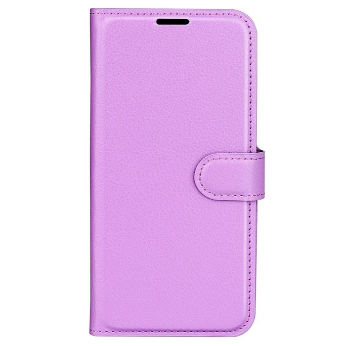 Bild 5,  Samsung Galaxy S23 Plus Fodral Litchi Läder Lila