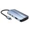  7in1 100W USB-C Dockningsstation VGA/USB-C/USB 3.0 Blå