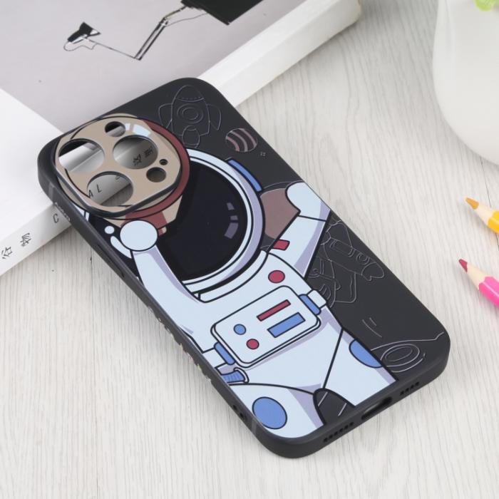 Bild 2,  iPhone 14 Pro Skal Spaceman Svart/Beige
