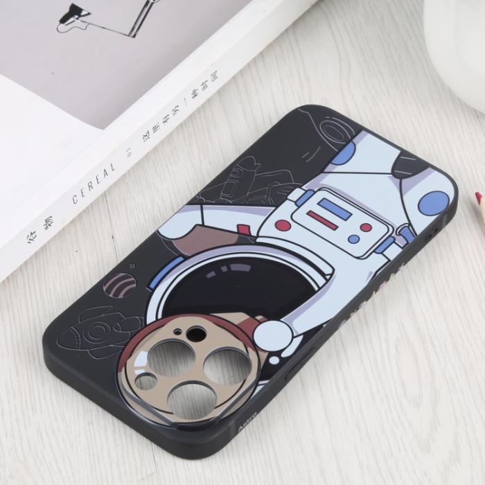 Bild 4,  iPhone 14 Pro Skal Spaceman Svart/Beige