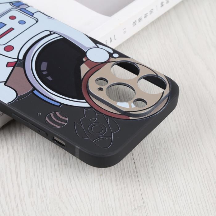 Bild 5,  iPhone 14 Pro Skal Spaceman Svart/Beige