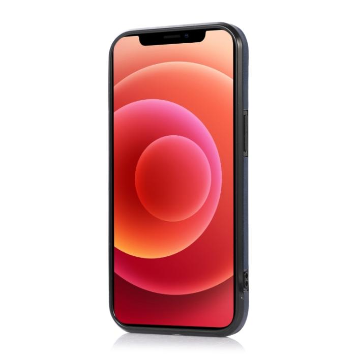 Bild 3,  iPhone 14 Läder Skal Med Kortfack Och Magnet Blå