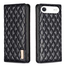 BINFEN BINFEN iPhone Air Fodral Diamond Flip L&auml;der Svart