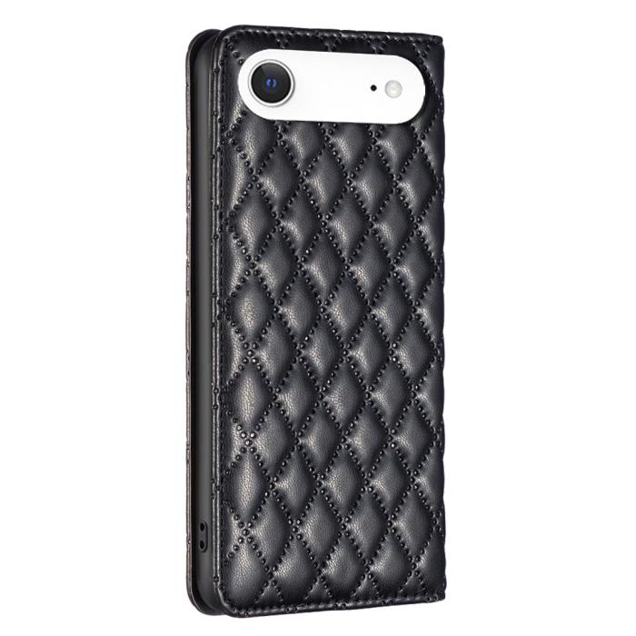 Bild 3, BINFEN BINFEN iPhone Air Fodral Diamond Flip Läder Svart