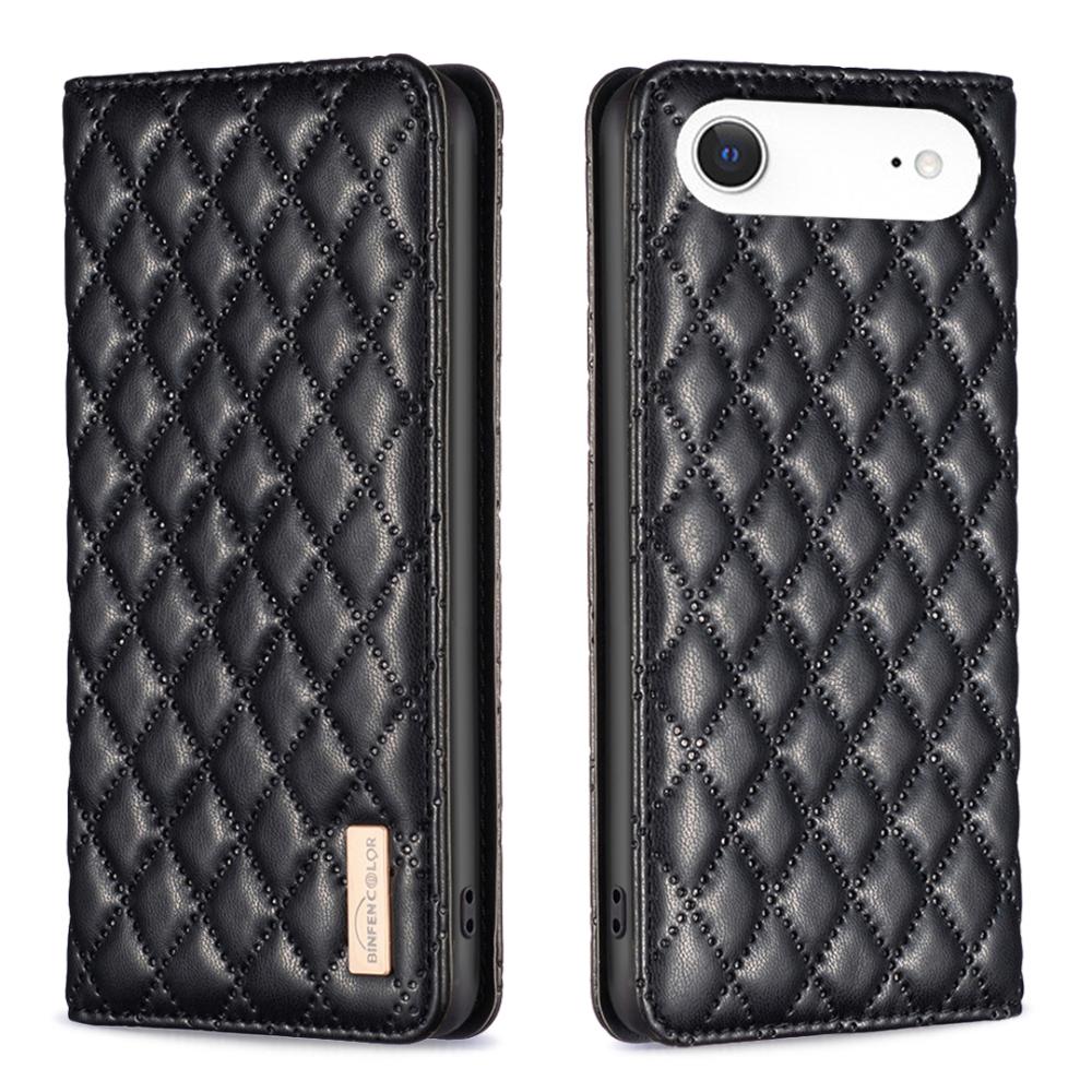 BINFEN BINFEN iPhone Air Fodral Diamond Flip Läder Svart