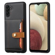  Samsung Galaxy A05s 4G L&auml;der Skal Med Kortfack Svart