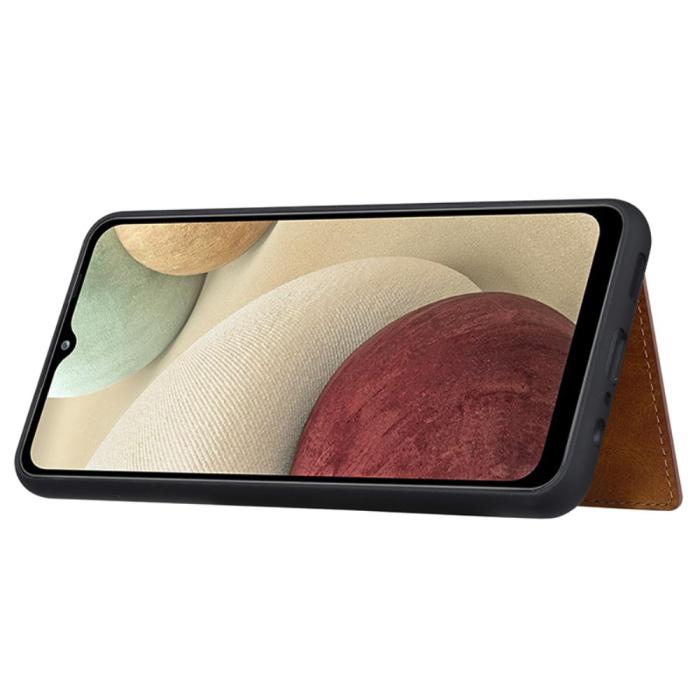 Bild 4,  Samsung Galaxy A05s 4G Läder Skal Med Kortfack Svart