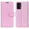  Motorola Moto G35 5G Fodral Litchi Läder Ljus Rosa