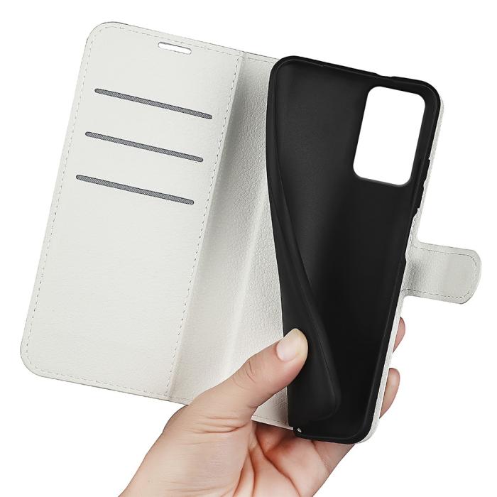 Bild 4,  Motorola Moto G35 5G Fodral Litchi Läder Vit