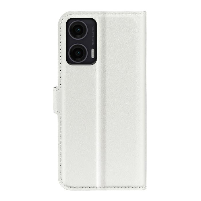 Bild 6,  Motorola Moto G35 5G Fodral Litchi Läder Vit
