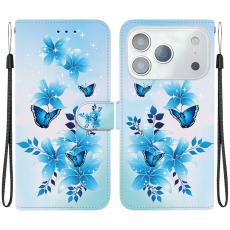  iPhone 17 Pro Fodral Med Tryck Bl&aring; Blommor
