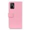  Realme GT 5G - Solid Läder Fodral - Rosa