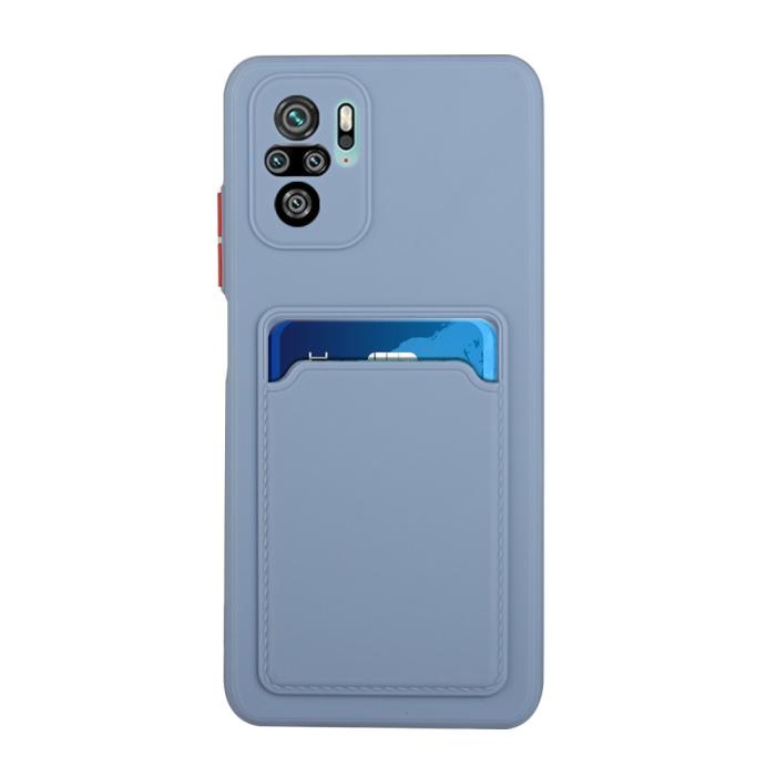 Bild 2,  Xiaomi Redmi Note 10S - TPU Skal Med Kortfack - Blå