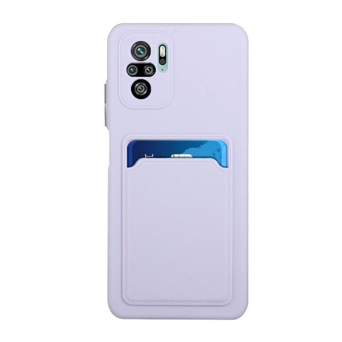 Bild 2,  Xiaomi Redmi Note 10S - TPU Skal Med Kortfack - Lila