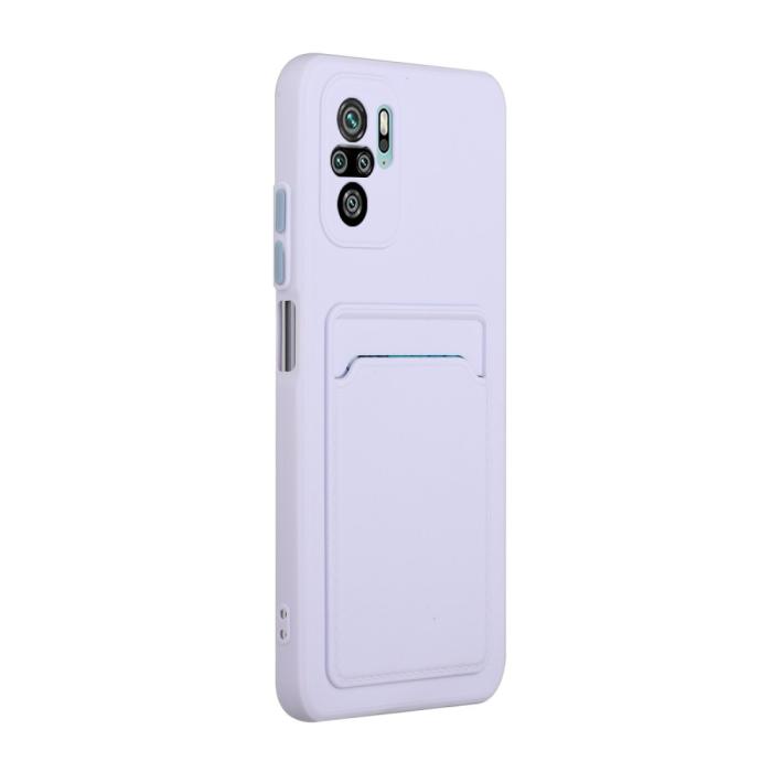Bild 3,  Xiaomi Redmi Note 10S - TPU Skal Med Kortfack - Lila