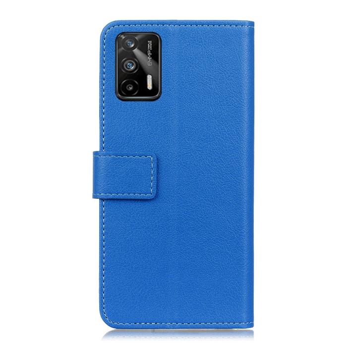 Bild 2,  Realme GT 5G - Solid Läder Fodral - Blå
