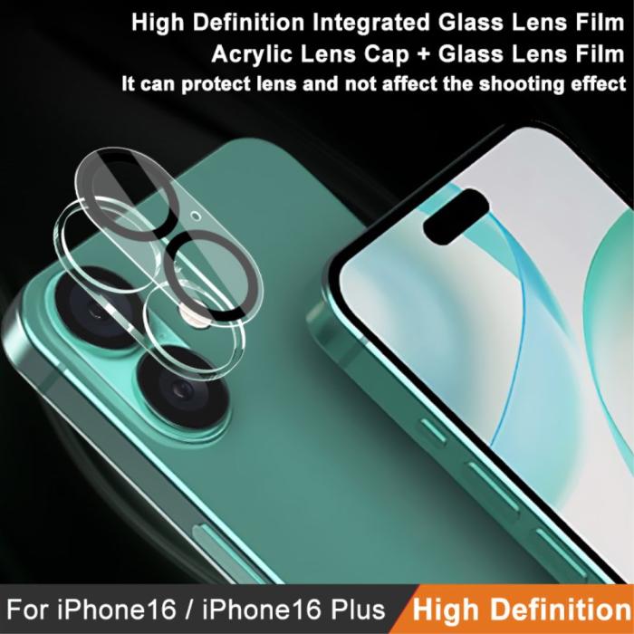 Bild 3, IMAK IMAK iPhone 16/16 Plus Linsskydd Härdat Glas