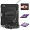  iPad Pro 12.9 Skal 360° Rotation Shockproof Med Rem Svart