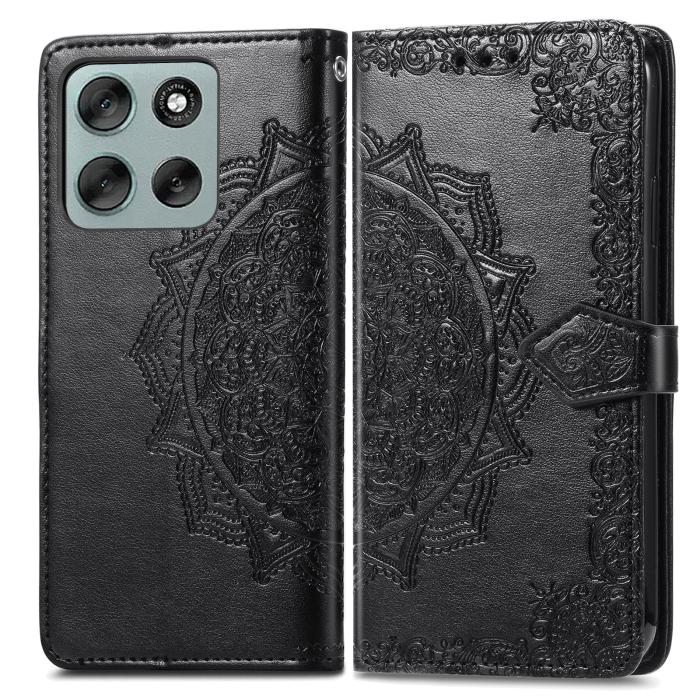 Bild 2,  Motorola Moto G56 5G Fodral Mandala Läder Svart
