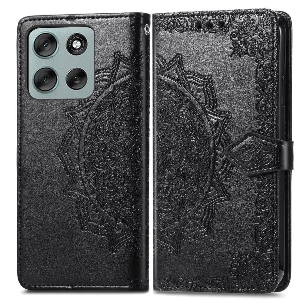  Motorola Moto G56 5G Fodral Mandala Läder Svart