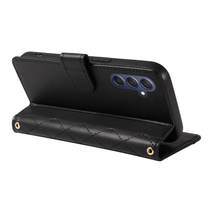 Bild 4,  Samsung Galaxy A16 / A26 5G Fodral Rhombus Läder Svart