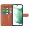  Samsung Galaxy S23 Plus Fodral Litchi Läder Brun