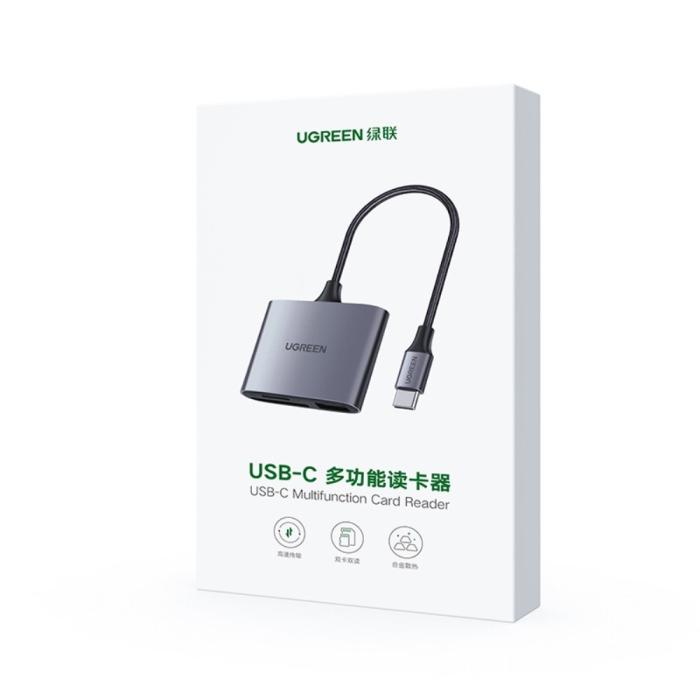 Bild 6, UGREEN UGREEN 3in1 USB-C Till Minneskortläsare / USB 2.0 Adapter