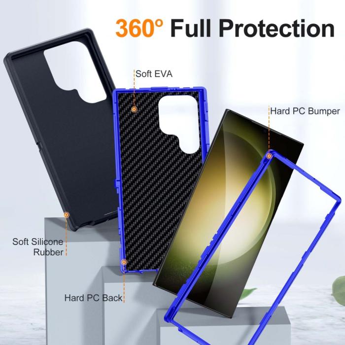 Bild 3,  Galaxy S24 Ultra Skal Xtreme Shockproof Hybrid Svart/Blå