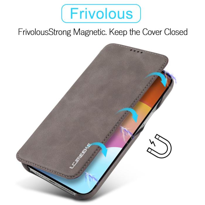 Bild 5, LC.IMEEKE LC.IMEEKE iPhone 15 Plus Fodral Slim Flip Brun
