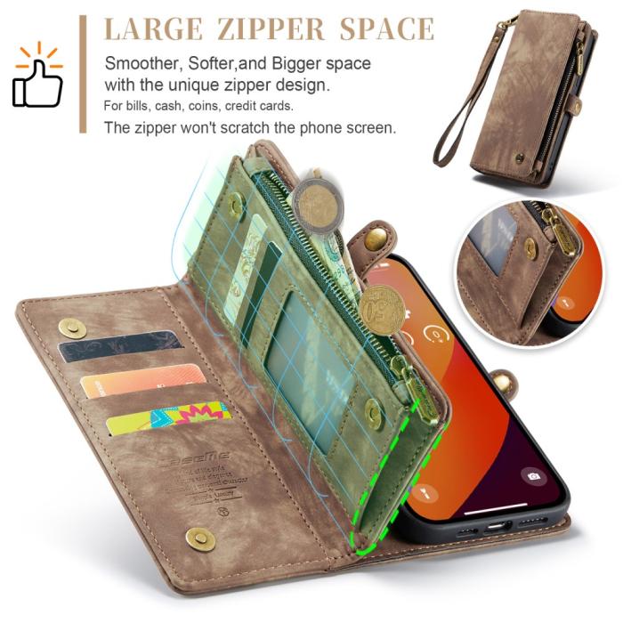 Bild 6, CASEME CASEME iPhone 16 Pro Max Fodral Multifunktionell Brun