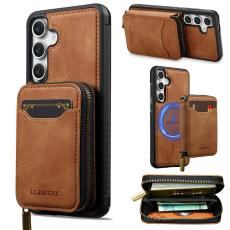 LC.IMEEKE LC.IMEEKE Galaxy S26 Skal Avtagbar Korth&aring;llare Brun